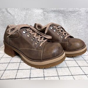 Misdemeanor VTG Y2K Chunky Heel Platform Women’s Oxfords Lace Up Shoes size 10